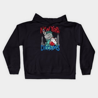 dinosaur liberty hand drawn Kids Hoodie